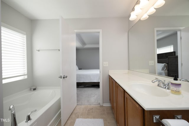 621 Childsberg Way, Hillsborough, NC 27278 - full bath featuring vanity, baseboards, ensuite bath, and a bath