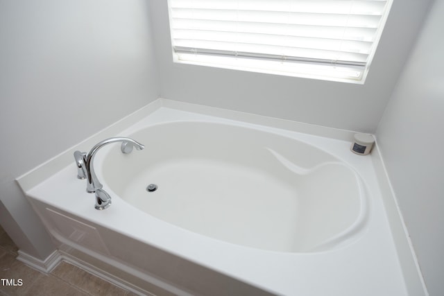 621 Childsberg Way, Hillsborough, NC 27278 - bathroom featuring tile patterned floors and a garden tub