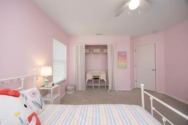 621 Childsberg Way, Hillsborough, NC 27278 - carpeted bedroom with a ceiling fan, baseboards, and a closet