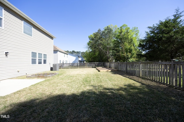 621 Childsberg Way, Hillsborough, NC 27278 - view of yard with central air condition unit and a fenced backyard