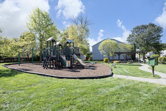 621 Childsberg Way, Hillsborough, NC 27278 - communal playground with a pergola and a yard
