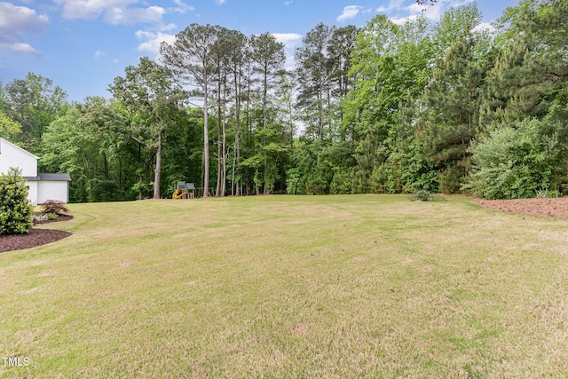 view of yard featuring a playground