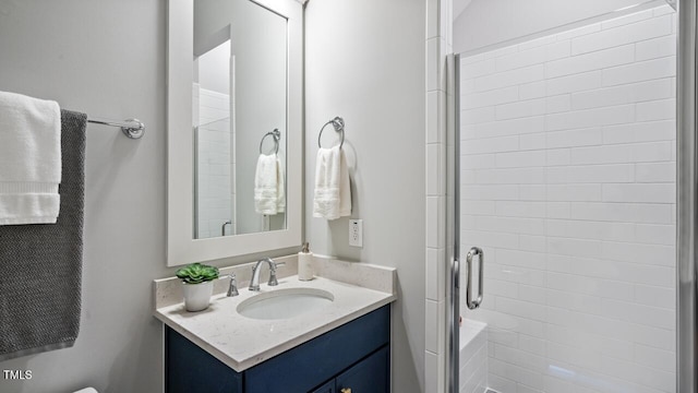 1733 Birdhaven Ln Lot 2217, Wendell, NC 27591 - bathroom with vanity and a shower stall