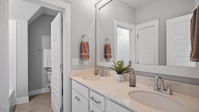 1733 Birdhaven Ln Lot 2217, Wendell, NC 27591 - full bathroom featuring double vanity and tile patterned floors