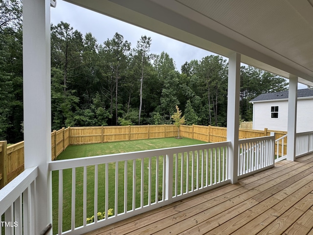 1733 Birdhaven Ln Lot 2217, Wendell, NC 27591 - deck with a fenced backyard