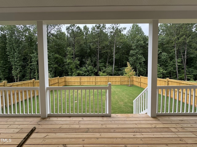 1733 Birdhaven Ln Lot 2217, Wendell, NC 27591 - wooden terrace featuring a fenced backyard