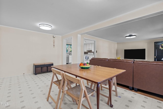 dining room featuring light floors