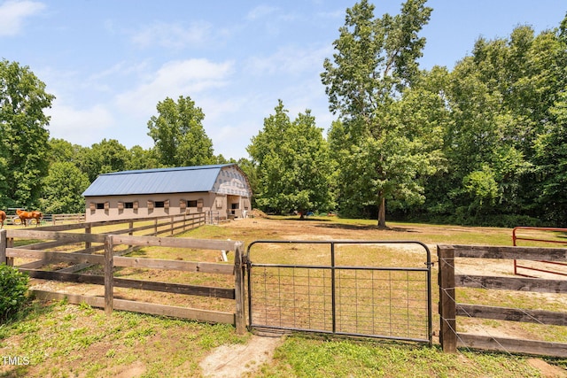 108 Cedarwood Dr, Louisburg, NC 27549 - view of yard featuring an outdoor structure, an exterior structure, and a view of rural / pastoral area