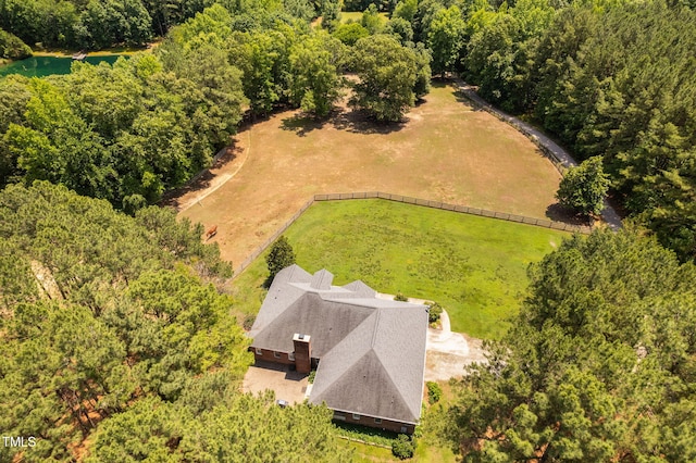 108 Cedarwood Dr, Louisburg, NC 27549 - aerial view of property and surrounding area featuring a heavily wooded area
