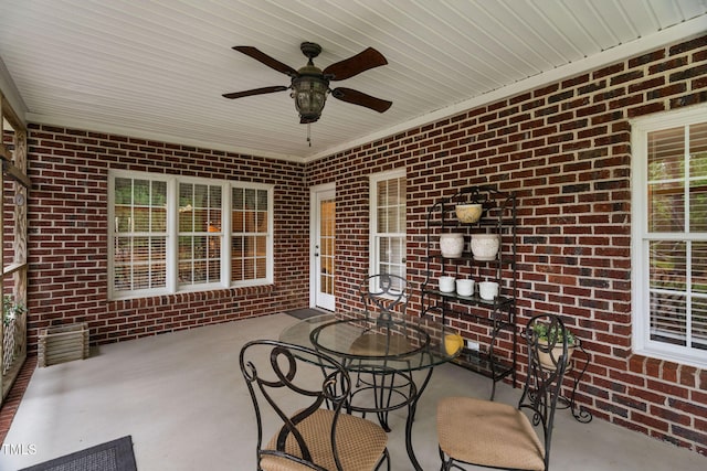 108 Cedarwood Dr, Louisburg, NC 27549 - view of patio with ceiling fan