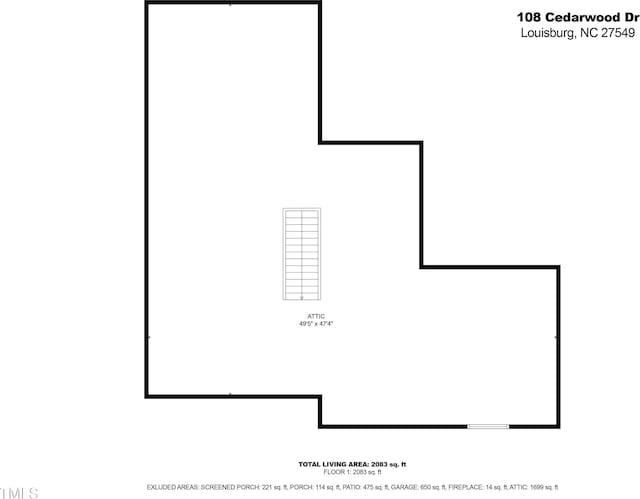 108 Cedarwood Dr, Louisburg, NC 27549 - property floor plan