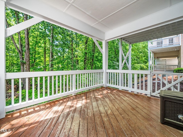 view of wooden deck