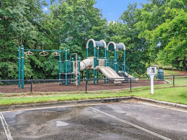 community playground featuring fence