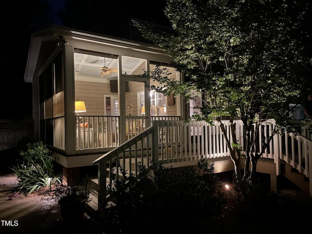 exterior space featuring stairs