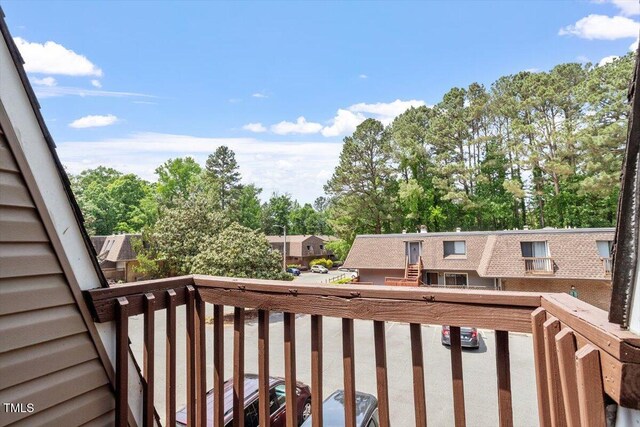 balcony with a residential view