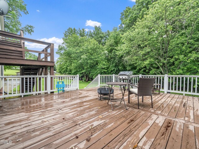 12823 Summerwind Trl, Rougemont, NC 27572 - view of wooden terrace