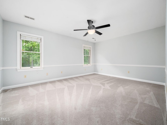 12823 Summerwind Trl, Rougemont, NC 27572 - empty room with baseboards, a ceiling fan, and carpet floors