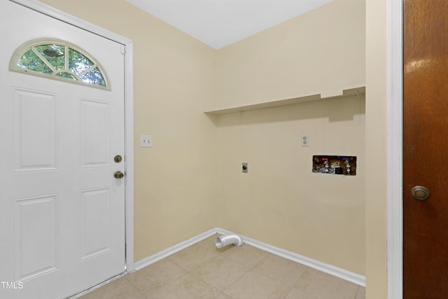 101 Atchison St, Garner, NC 27529 - clothes washing area featuring hookup for an electric dryer, laundry area, baseboards, and hookup for a washing machine