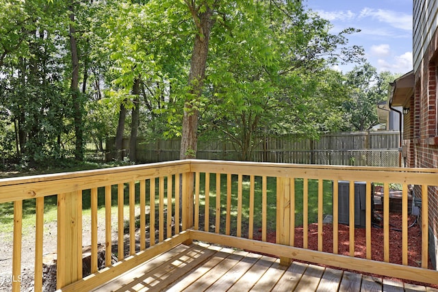 101 Atchison St, Garner, NC 27529 - wooden terrace with a fenced backyard
