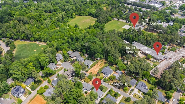 2517 Medway Dr, Raleigh, NC 27608 - bird's eye view featuring a residential view