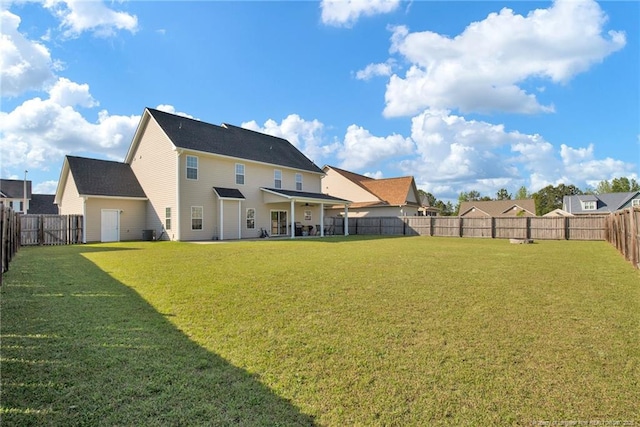 4258 Cherry Hill Ln, Fayetteville, NC 28312 - rear view of house with a fenced backyard and a yard