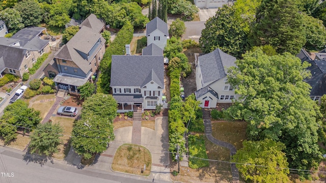 aerial view featuring a residential view