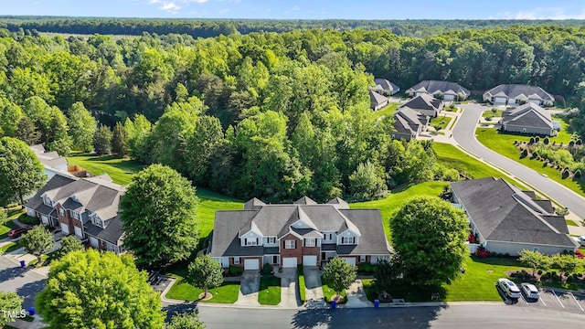 604 Oakfield Trl, Mebane, NC 27302 - drone / aerial view with a residential view and a wooded view