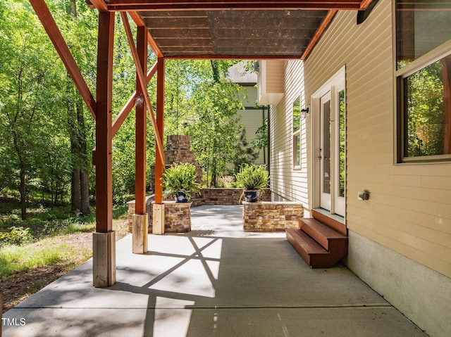 view of patio / terrace with entry steps