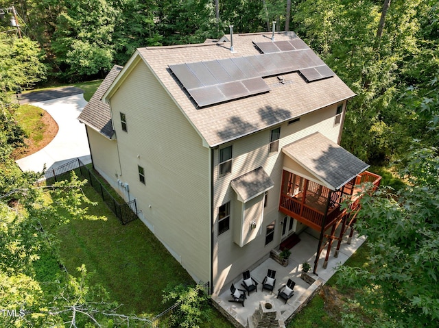 drone / aerial view