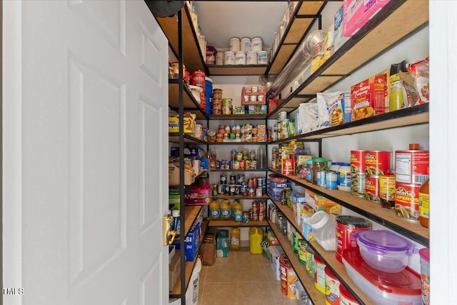 view of pantry