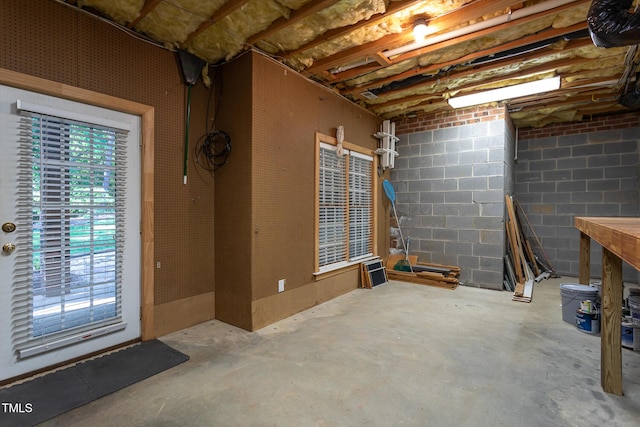 basement featuring a healthy amount of sunlight