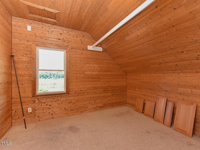 2371 NC-210, Smithfield, NC 27577 - additional living space featuring wooden walls, carpet floors, and wood ceiling