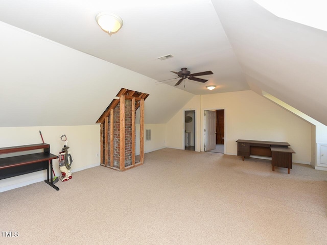 2371 NC-210, Smithfield, NC 27577 - bonus room featuring carpet, vaulted ceiling, and ceiling fan