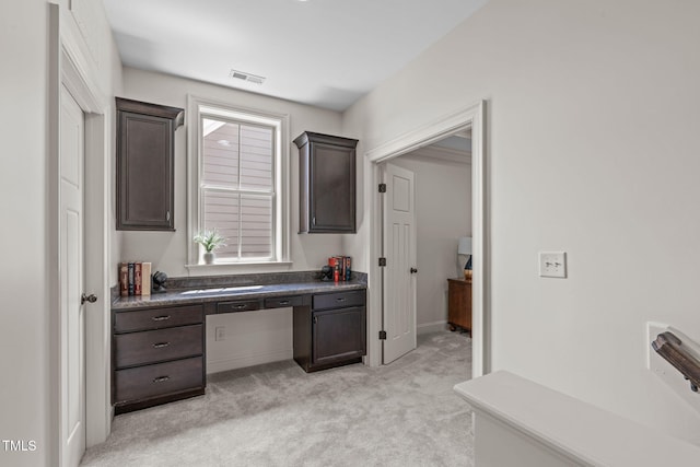 3304 Rockland Ridge Dr, Cary, NC 27519 - office featuring light colored carpet and built in desk
