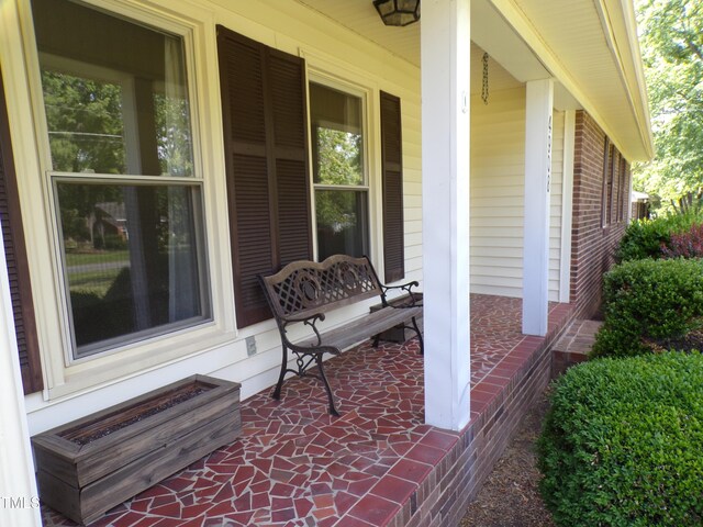 4908 Mandel Rd, Durham, NC 27712 - view of patio / terrace featuring a porch