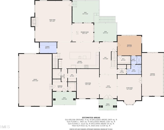 7304 Hasentree Club Dr, Wake Forest, NC 27587 - view of layout