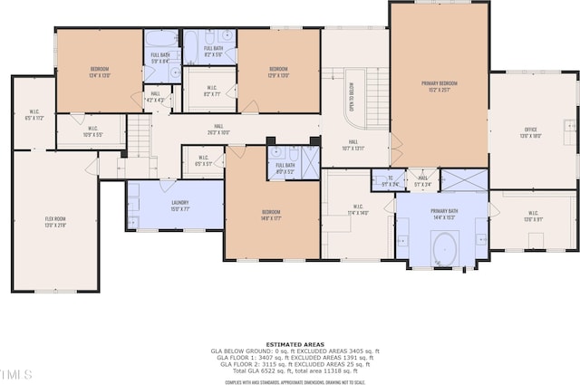 7304 Hasentree Club Dr, Wake Forest, NC 27587 - floor plan