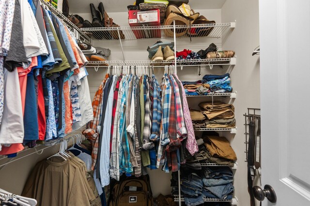 view of walk in closet
