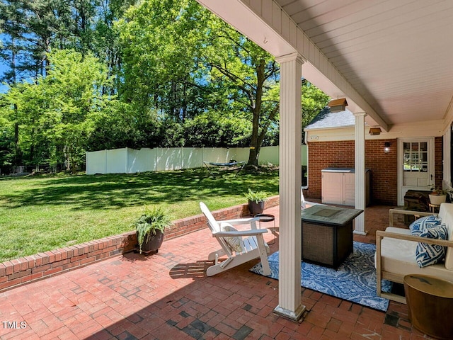 view of patio / terrace with fence