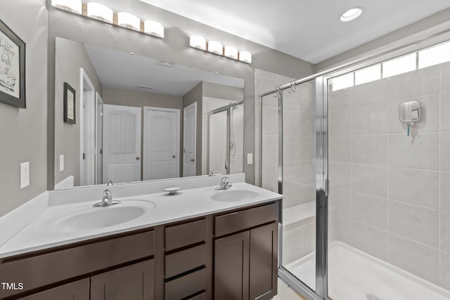 94 Pearsall Farm Ln, Clayton, NC 27527 - full bath with a shower stall and double vanity