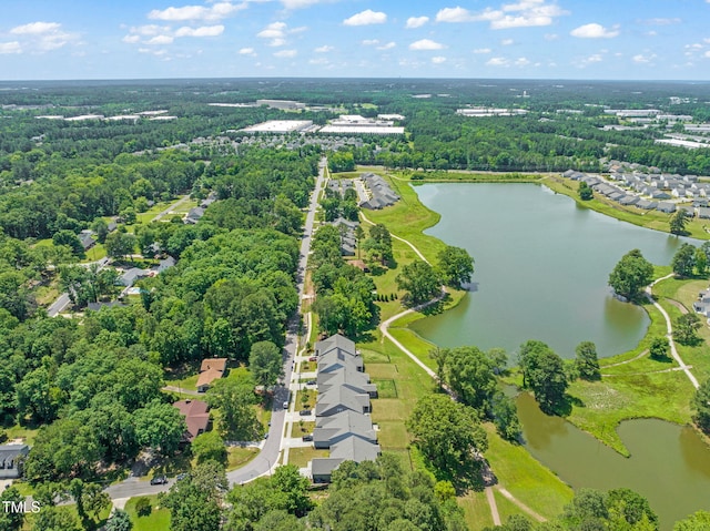 2404 Azalea Dr, Durham, NC 27703 - aerial view of residential area featuring a nearby body of water