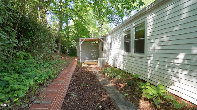 view of property exterior featuring cooling unit