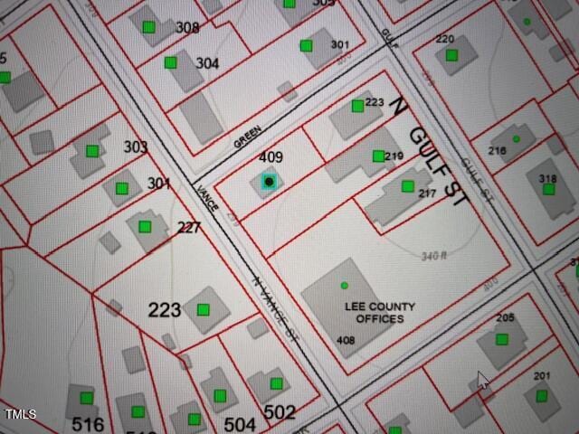 409 Green St, Sanford, NC 27330 - map of parcels