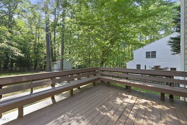 128 Cobblestone Dr, Chapel Hill, NC 27516 - wooden terrace featuring a shed