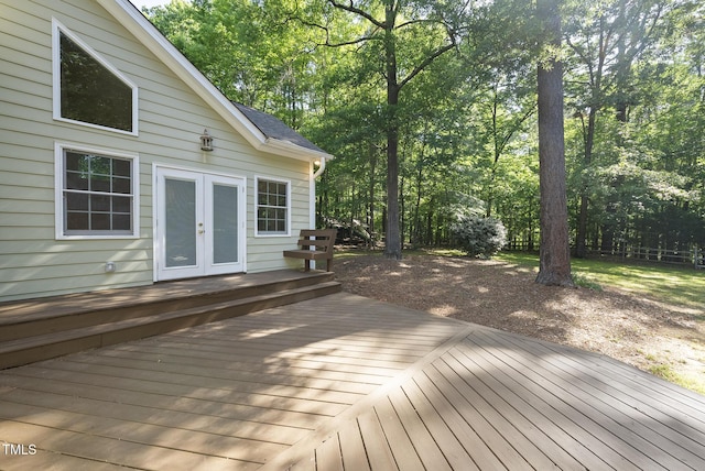 128 Cobblestone Dr, Chapel Hill, NC 27516 - wooden terrace featuring french doors