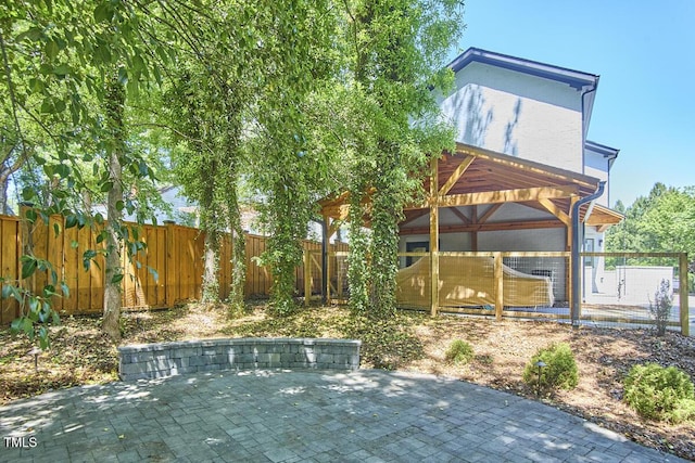 631 Linfield Dr, Durham, NC 27701 - view of yard featuring a patio and a fenced backyard