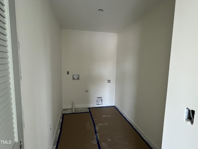 183 Pecan Valley Way, Four Oaks, NC 27524 - laundry room with washer hookup, baseboards, and hookup for an electric dryer