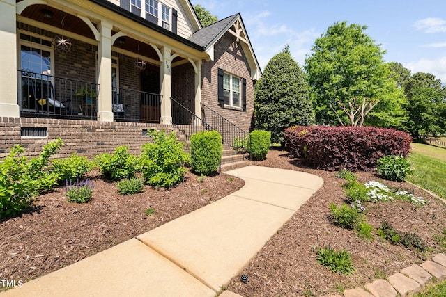 154 Sicily Dr, Clayton, NC 27527 - entrance to property featuring brick siding and covered porch
