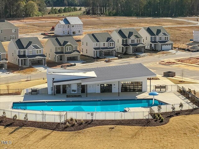 pool featuring fence