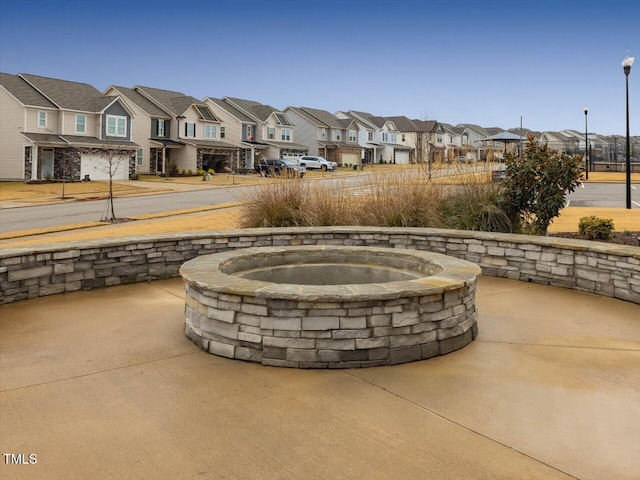 view of patio featuring a residential view